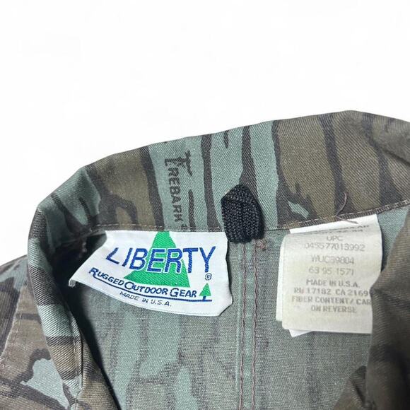 Liberty Trebark 80s Vintage USA Camo Cotton Denim Hunters Coveralls Overalls 38 - Picture 7 of 7